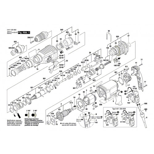 Запчасти для перфоратора Bosch GBH 2600